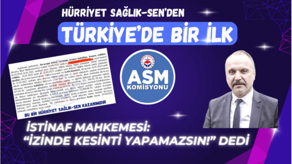 İSTİNAF MAHKEMESİ İZİNDE KESİNTİ YAPAMAZSIN DEDİ