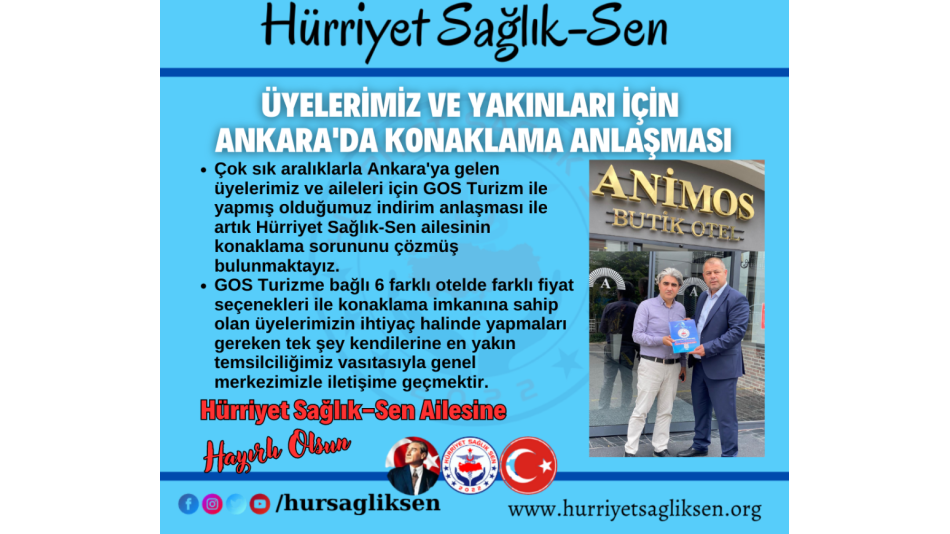 ANKARA'DA KONAKLAMA ANLAŞMASI